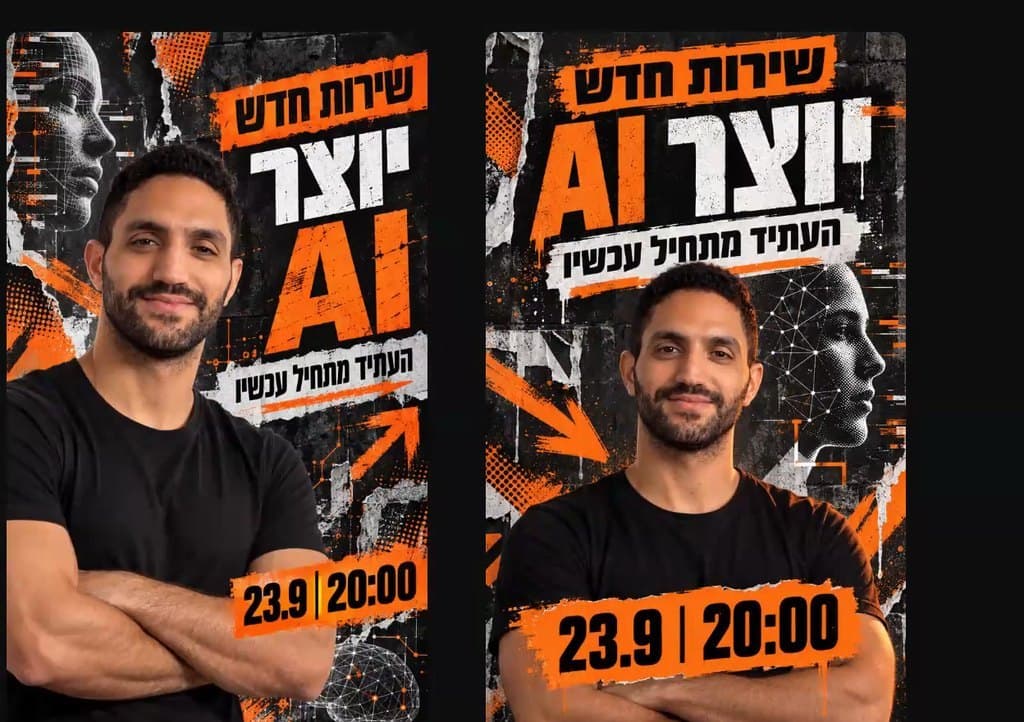 שתי מודעות של זוהר ונונו שנוצרו בקולבו בלייב