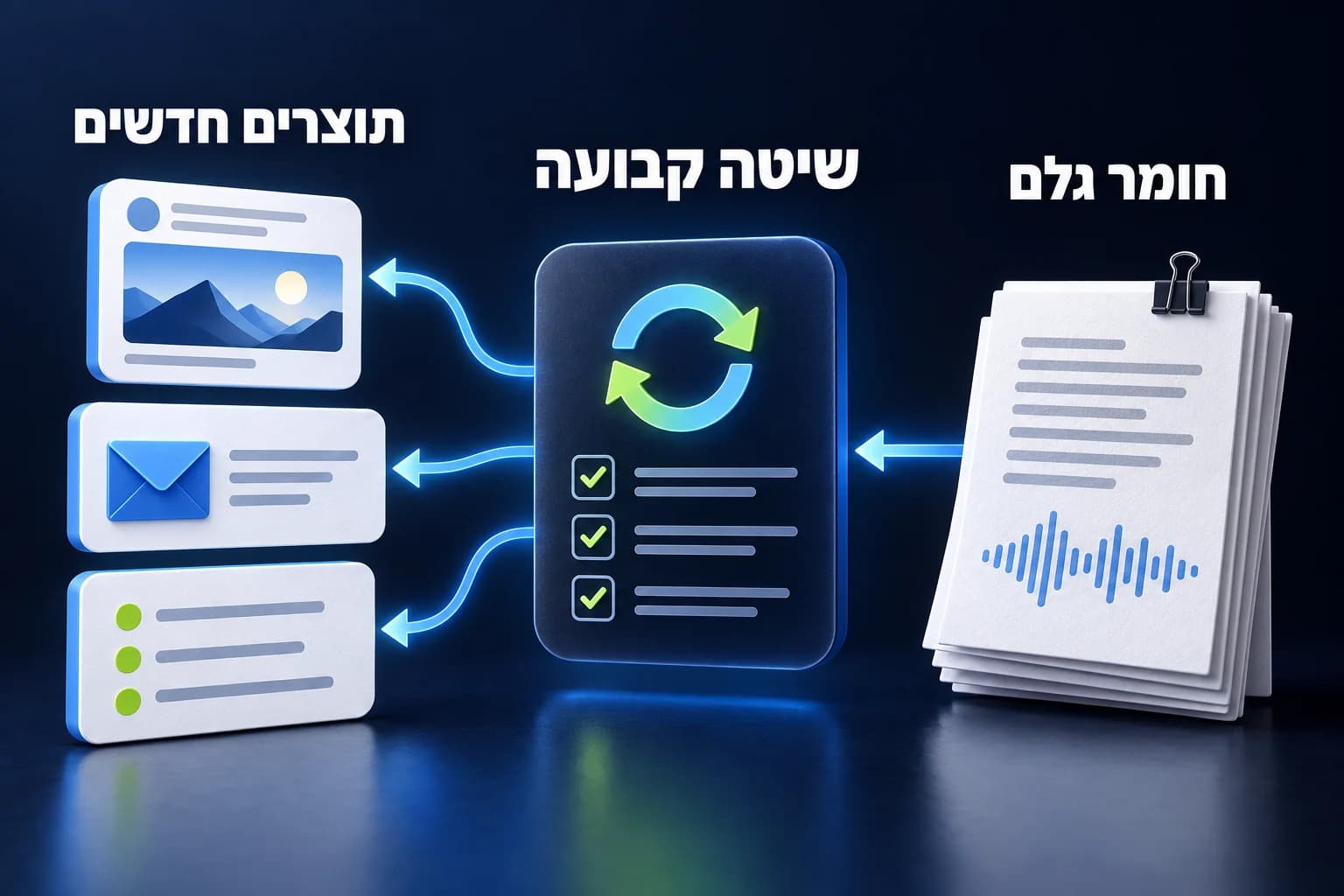 חומר גלם, שיטה קבועה ותוצרים חדשים
