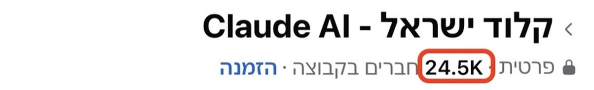 צילום מסך הקבוצה, המספר המסומן